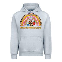 Heather Grey back to school rainbow hello sixth grade Urban Hoodie - AdoDesignShop