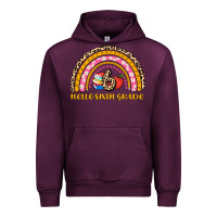 Mauve Wine back to school rainbow hello sixth grade Urban Hoodie - AdoDesignShop
