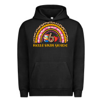 Pigment Black back to school rainbow hello sixth grade Urban Hoodie - AdoDesignShop