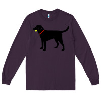 Plum Labrador Retriever Fetch, Black Lab Play Ball Long Sleeve Tee - longCreatives