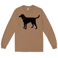 Toasted Coconut Labrador Retriever Fetch, Black Lab Play Ball Long Sleeve Tee - longCreatives