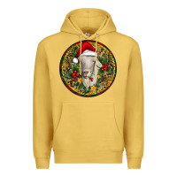 Antique Gold Christmas Goat Premium Hoodie - RanaPortraitStore