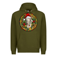 Army Green Christmas Goat Premium Hoodie - RanaPortraitStore