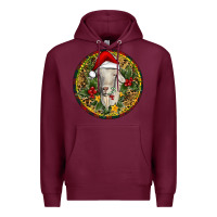 Burgundy Christmas Goat Premium Hoodie - RanaPortraitStore