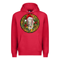 Cardinal Christmas Goat Premium Hoodie - RanaPortraitStore