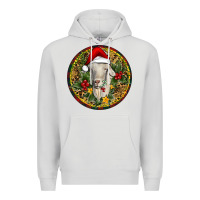 Dove Grey Christmas Goat Premium Hoodie - RanaPortraitStore