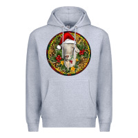 Heather Grey Christmas Goat Premium Hoodie - RanaPortraitStore