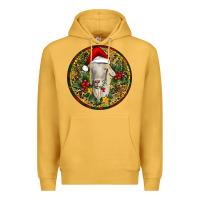 Mustard Christmas Goat Premium Hoodie - RanaPortraitStore