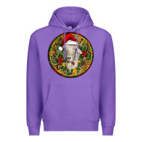 Purple Christmas Goat Premium Hoodie - RanaPortraitStore