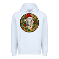 White Christmas Goat Premium Hoodie - RanaPortraitStore