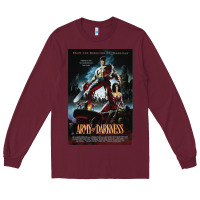 Burgundy Army Of Darkness Movie Poster Classic Long Sleeve Tee - longCreatives