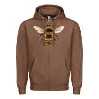 Chestnut bee Zipper Hoodie - Artiststas