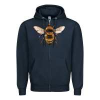Navy bee Zipper Hoodie - Artiststas