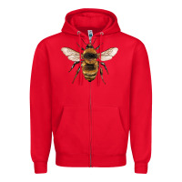 Red bee Zipper Hoodie - Artiststas