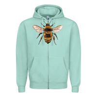 Seafoam bee Zipper Hoodie - Artiststas