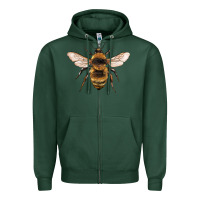 Sports Green bee Zipper Hoodie - Artiststas
