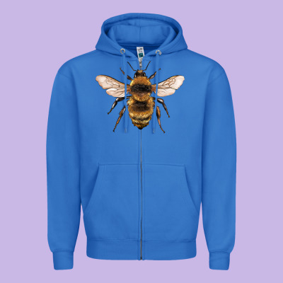 Bee Zipper Hoodie Designed By Artiststas