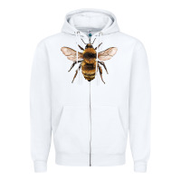 White bee Zipper Hoodie - Artiststas