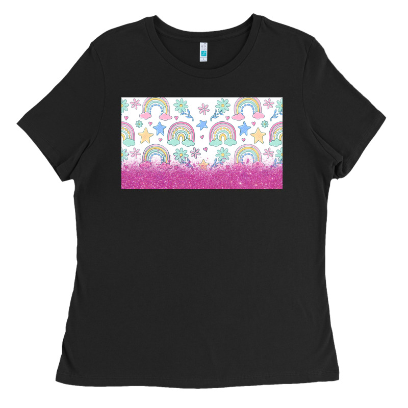 Doodle Doodle Rainbow Ladies Tee by TumblerDesignByShophia | Teevron