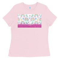 Bubblegum Pink doodle doodle rainbow Ladies Tee - TumblerDesignByShophia