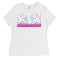White doodle doodle rainbow Ladies Tee - TumblerDesignByShophia