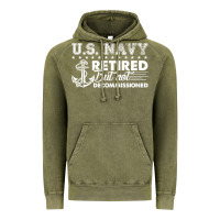 Vintage Olive US Navy Retired Shirt Vintage Hoodie - longCreatives