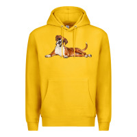 Lemon Boxer Dog Illustrations Premium Hoodie - LillyAllenDesigns