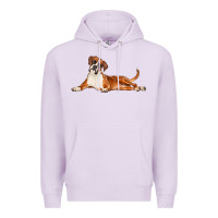 Lilac Boxer Dog Illustrations Premium Hoodie - LillyAllenDesigns