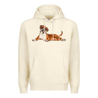 Sandshell Boxer Dog Illustrations Premium Hoodie - LillyAllenDesigns