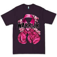 Plum Warrior Breast Cancer with boxing gloves Premium Tee - NancyCooperArtShop