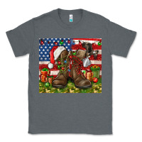 Charcoal Heather Army Veteran Boots Christmas Tumbler 4th of july Classic Tee - HowdyJamesFarm