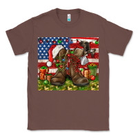 Chestnut Army Veteran Boots Christmas Tumbler 4th of july Classic Tee - HowdyJamesFarm