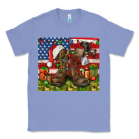 Colony Blue Army Veteran Boots Christmas Tumbler 4th of july Classic Tee - HowdyJamesFarm