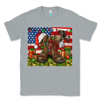 Heather Grey Army Veteran Boots Christmas Tumbler 4th of july Classic Tee - HowdyJamesFarm