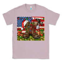 Lilac Army Veteran Boots Christmas Tumbler 4th of july Classic Tee - HowdyJamesFarm
