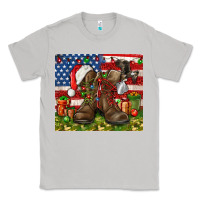 Moon Dust Army Veteran Boots Christmas Tumbler 4th of july Classic Tee - HowdyJamesFarm