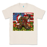 Natural Army Veteran Boots Christmas Tumbler 4th of july Classic Tee - HowdyJamesFarm