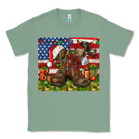 Sage Army Veteran Boots Christmas Tumbler 4th of july Classic Tee - HowdyJamesFarm