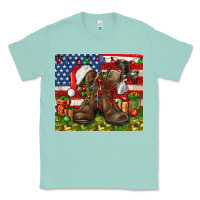 Seafoam Army Veteran Boots Christmas Tumbler 4th of july Classic Tee - HowdyJamesFarm