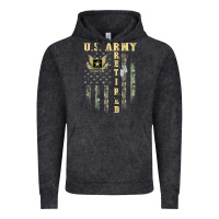 Vintage Black US ARMY Retired  Distressed American Flag Patriotic Vintage Hoodie - longCreatives