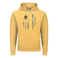 Vintage Mustard US ARMY Retired  Distressed American Flag Patriotic Vintage Hoodie - longCreatives