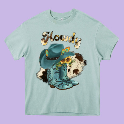 Howdy Heavy Core Tee Designed By Jahusdesignshop