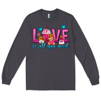 Smoke Love Is All You Need Valentines Day Frappe Coffee Long Sleeve Tee - FaDigitalArtStudio