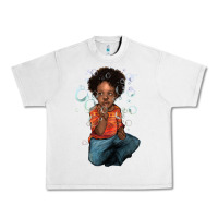 Lunar Rock Afro black boy Urban Heavy Tee - HowdyJamesFarm