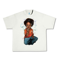 Pistachio Afro black boy Urban Heavy Tee - HowdyJamesFarm