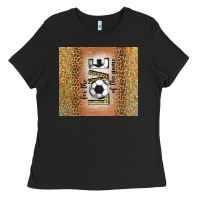 Black for the love of the game with soccer tumbler tbs Ladies Tee - TumblerDesignByShophia