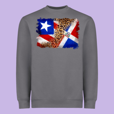 Puerto Rico And Dominican Republic Flag Heavyweight Sweatshirt Designed By Artiststas