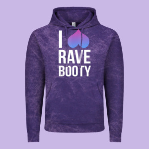 I Love Rave Booty I Heart Rave Tops Vintage Hoodie Designed By Longcreatives