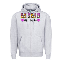 Heather Grey western mama of girls Zipper Hoodie - Artiststas