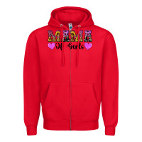 Red western mama of girls Zipper Hoodie - Artiststas
